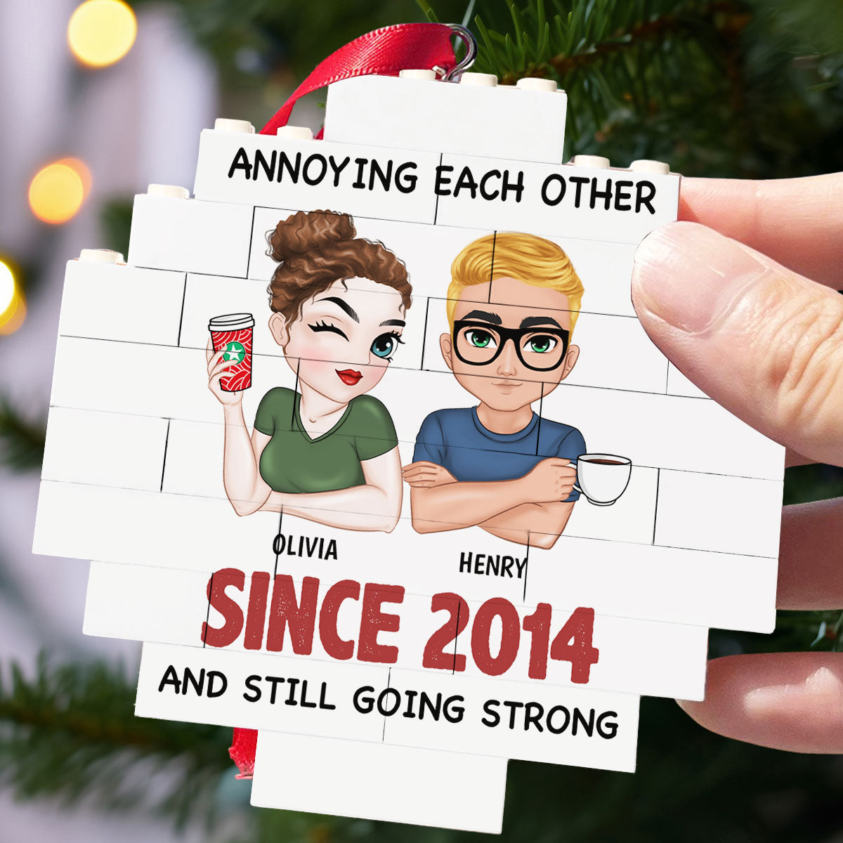 Only You - Personalized Custom Puzzle Ornament