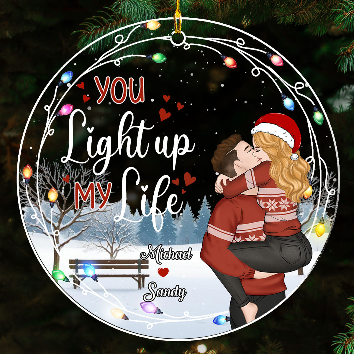 Just For U - Personalized Custom Acrylic Ornament