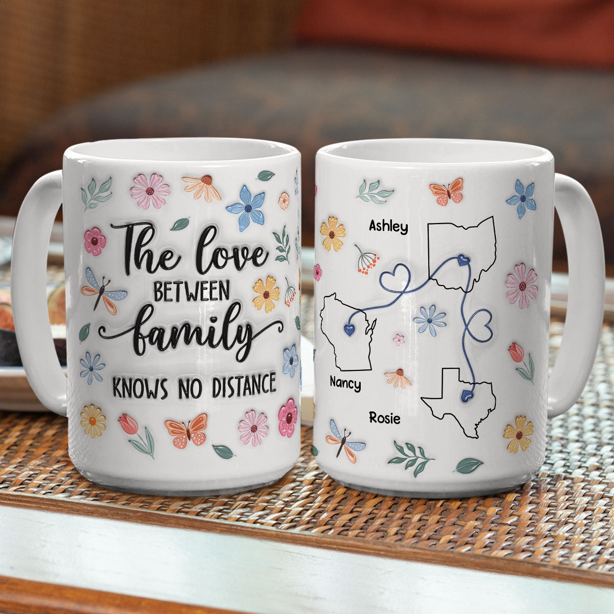 Family Bonds Last Forever Strong - Personalized Custom 3D Inflated Effect Mug