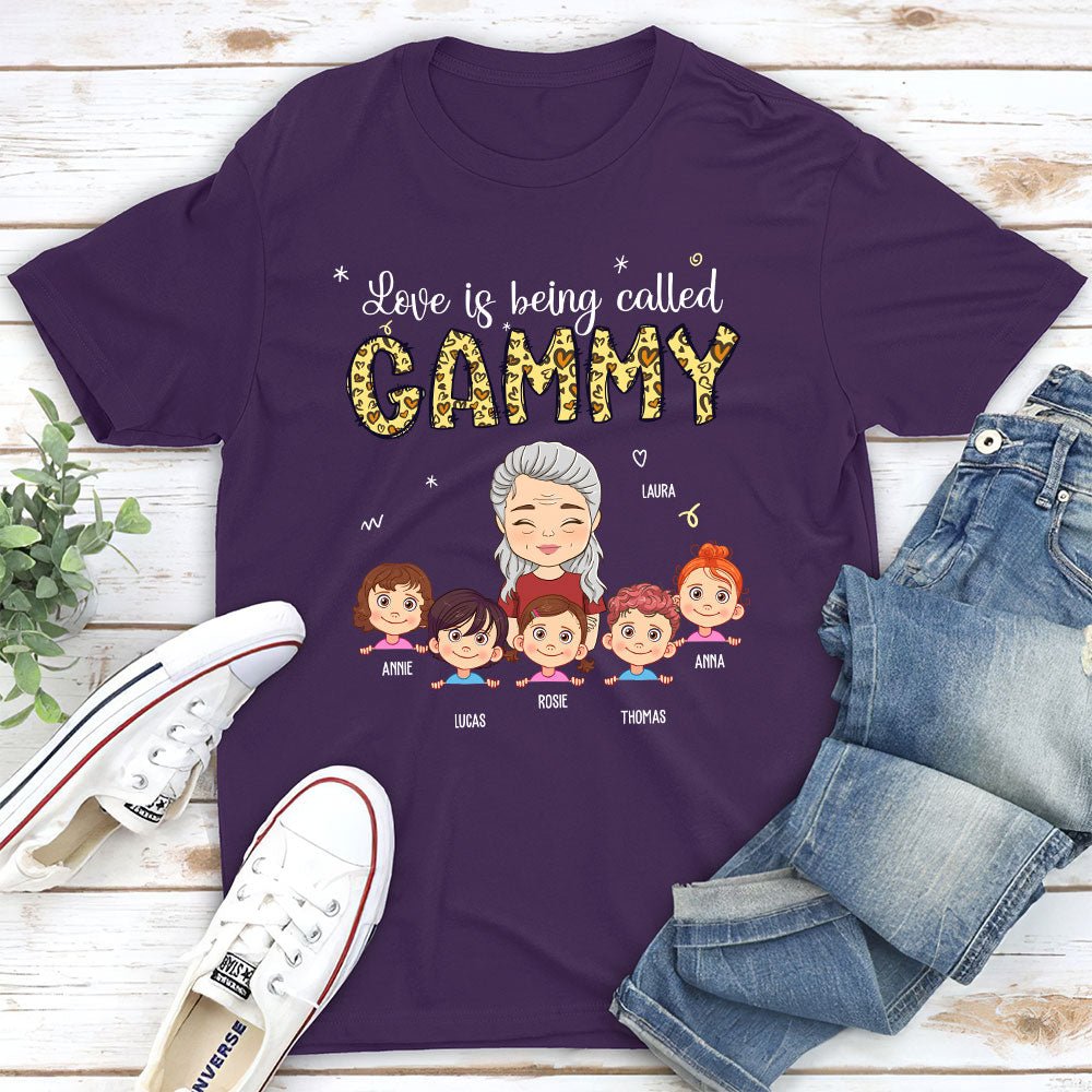 Love Is Being Called Grandma - Personalized Custom Unisex T-shirt