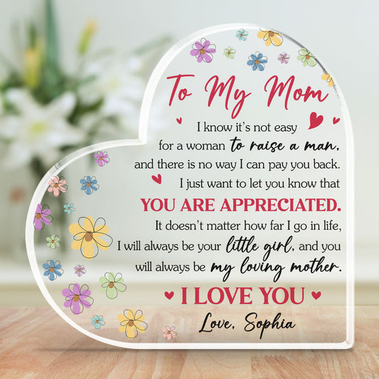 You Are Always My Loving Mom - Personalized Custom Acrylic Plaque