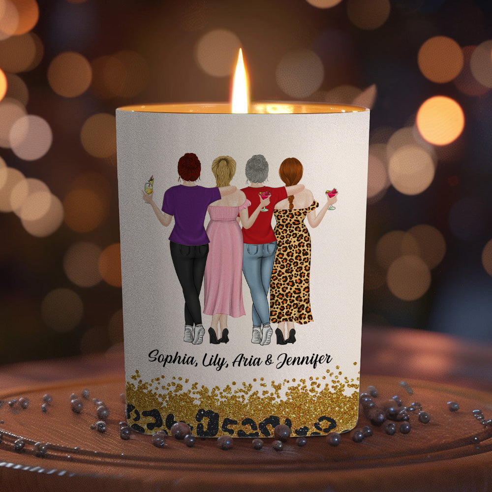 Because Of You I Laugh A Little Harder Version 2 - Personalized Custom Candle