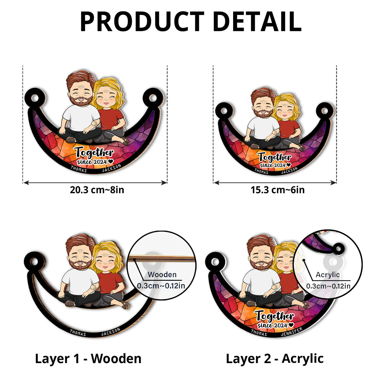 Together Since - Personalized Custom Suncatcher