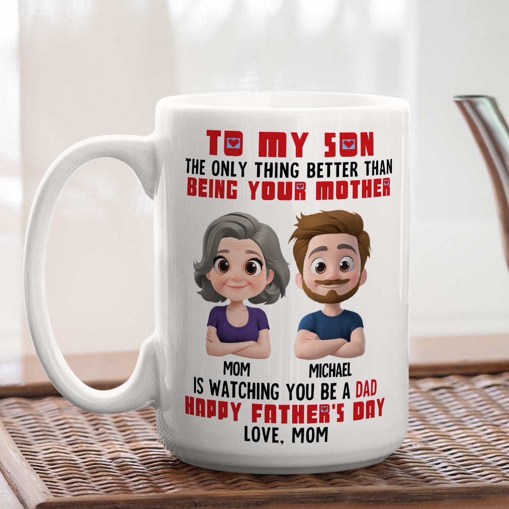 Mother And Son - Personalized Custom Coffee Mug