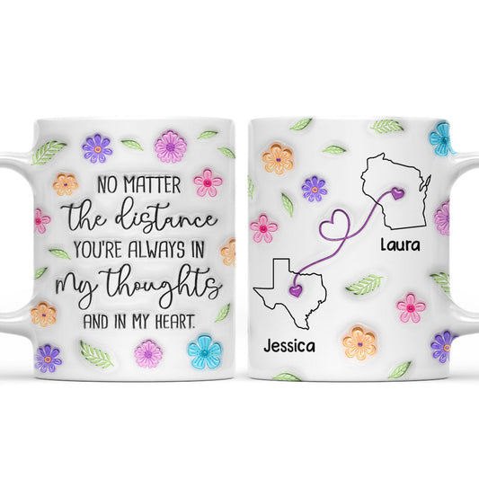 Together In Spirit And Heart - Personalized Custom 3D Inflated Effect Mug