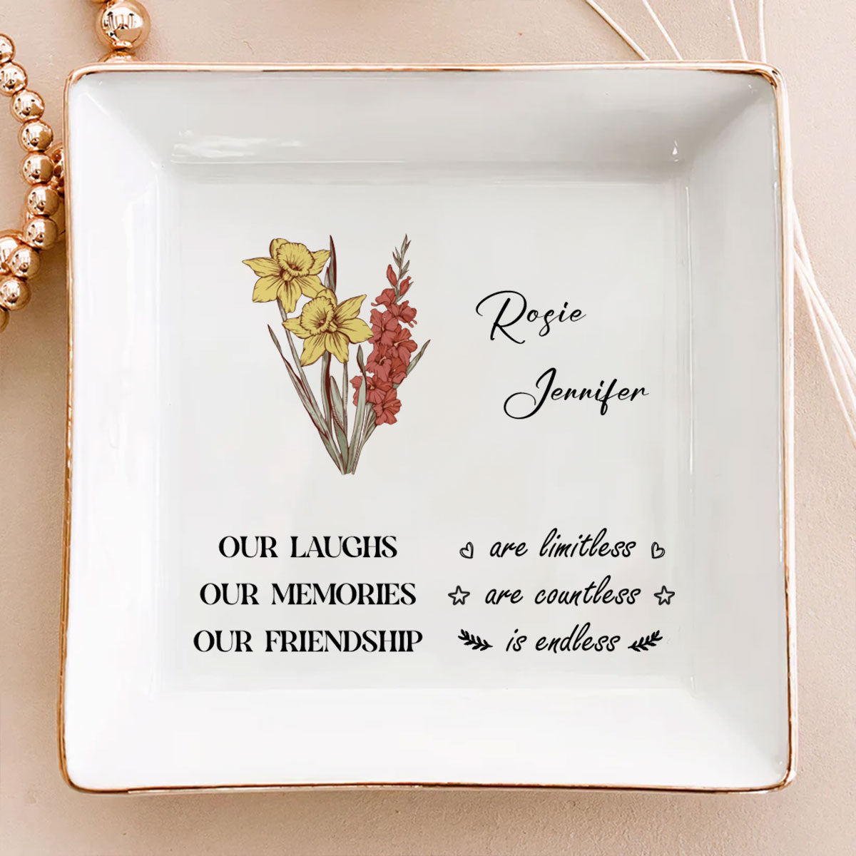 Sweet Friendship 2024 - Personalized Custom Jewelry Dish