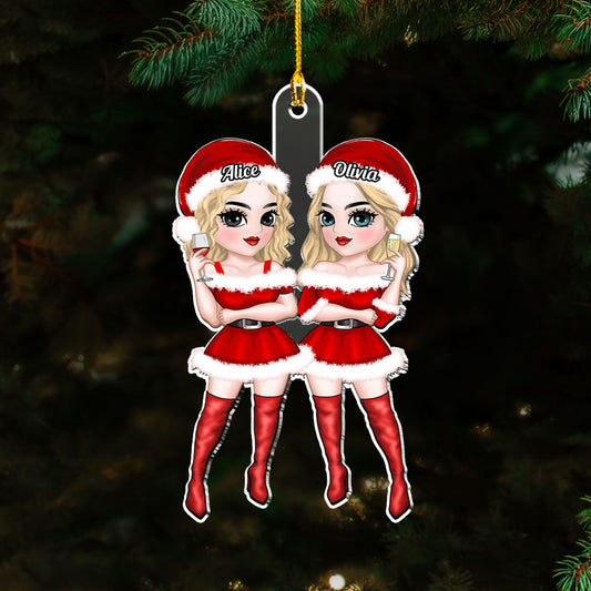 Beautiful Bestie Christmas - Personalized Custom Acrylic Ornament