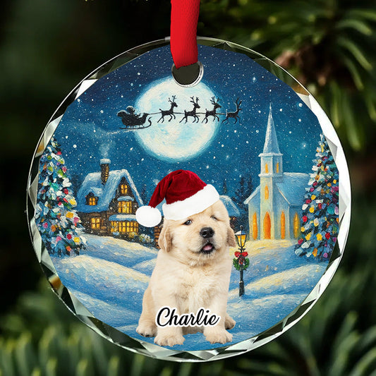 Falling In Me Photo - Personalized Custom Glass Ornament