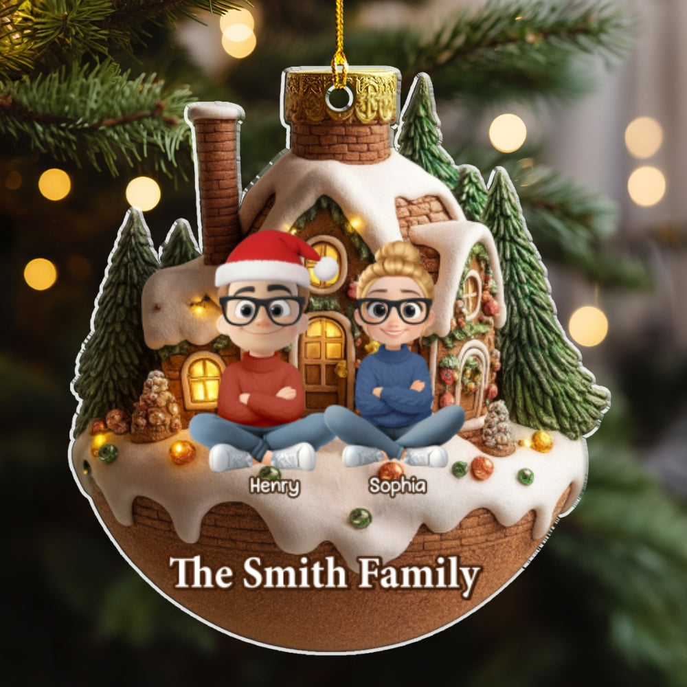 Winter Wonderland House - Personalized Custom Acrylic Ornament