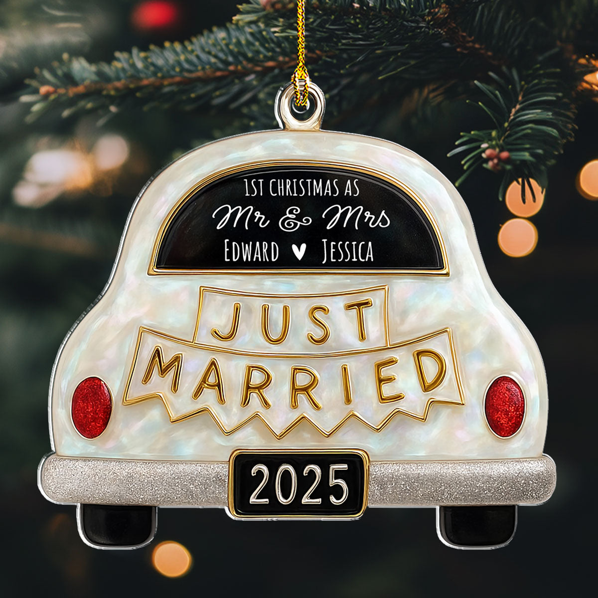 Save The Date - Personalized Custom 3D Effect Acrylic Ornament