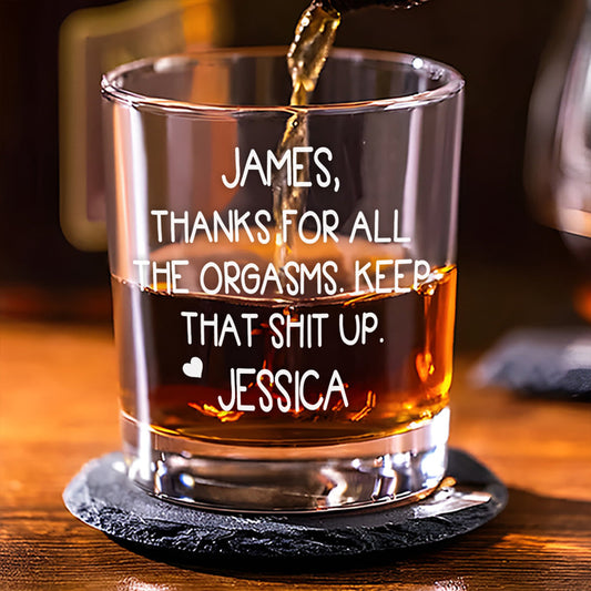 Your Smile Makes Me Smile - Personalized Custom Whiskey Glass