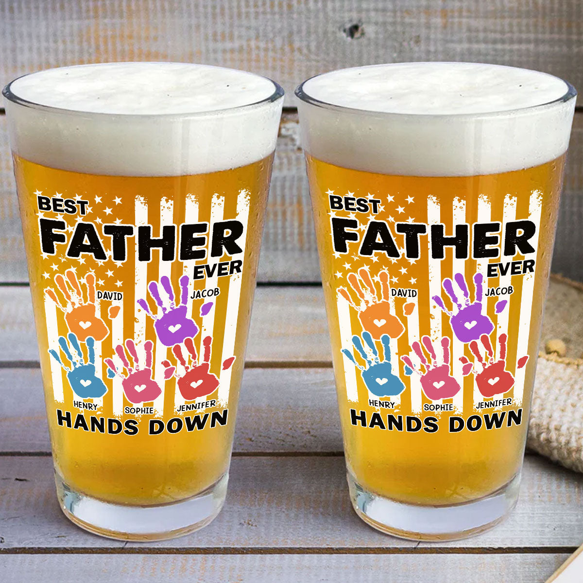 Best Dad Ever - Personalized Custom Beer Glass