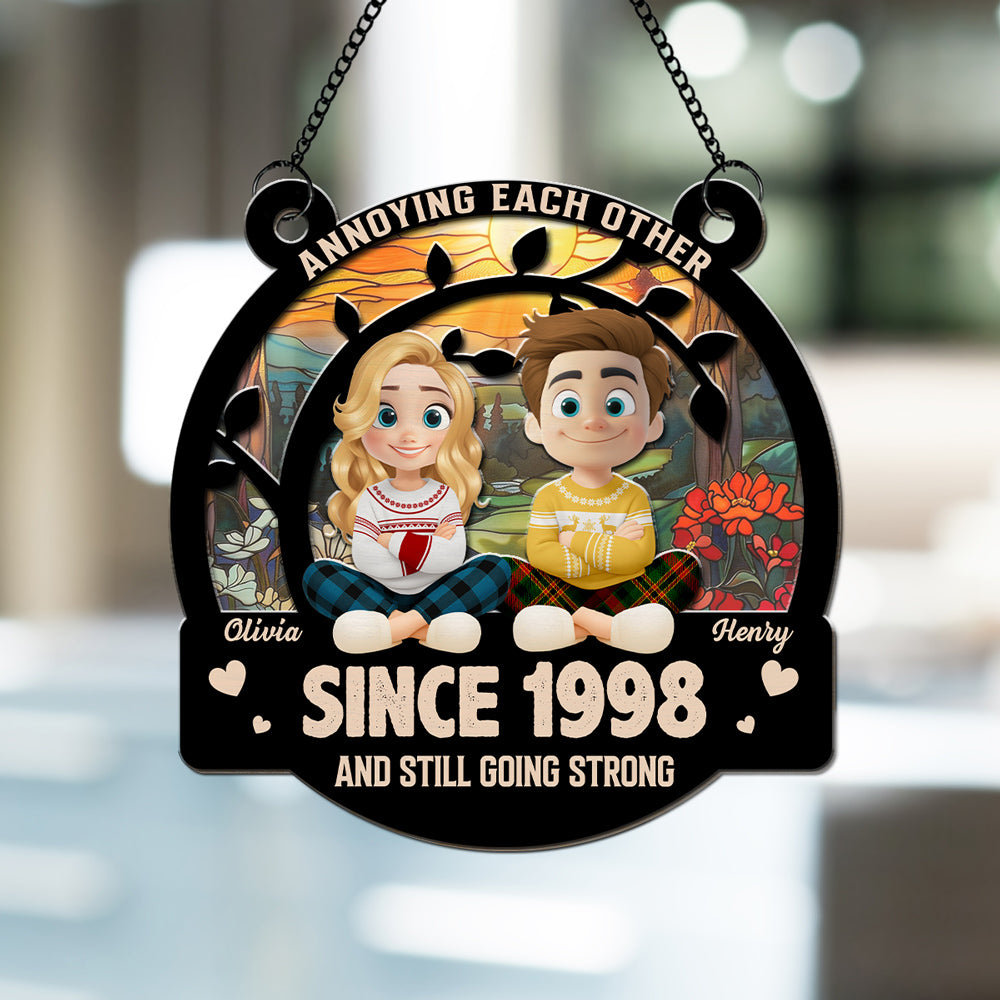 Love You Forever Christmas - Personalized Custom Suncatcher