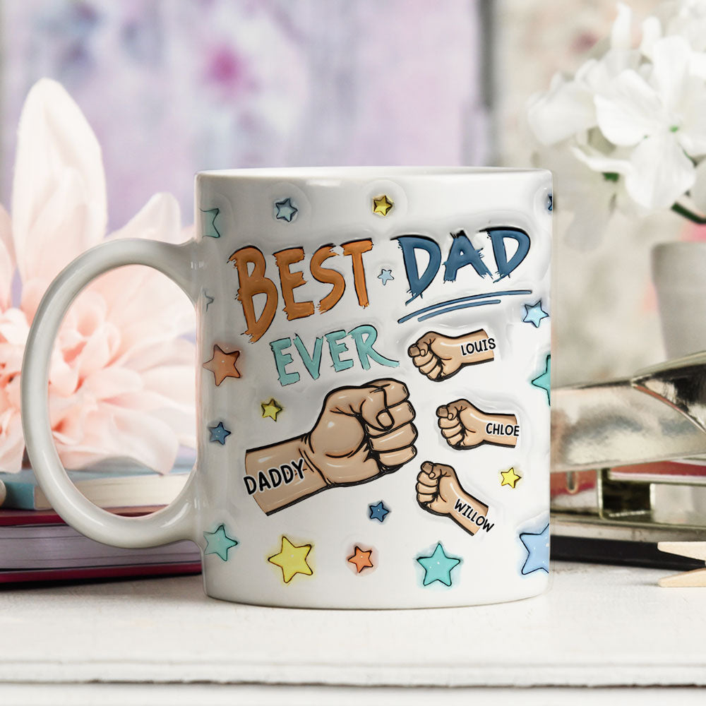 Worlds Greatest Dad - Personalized Custom 3D Inflated Effect Mug