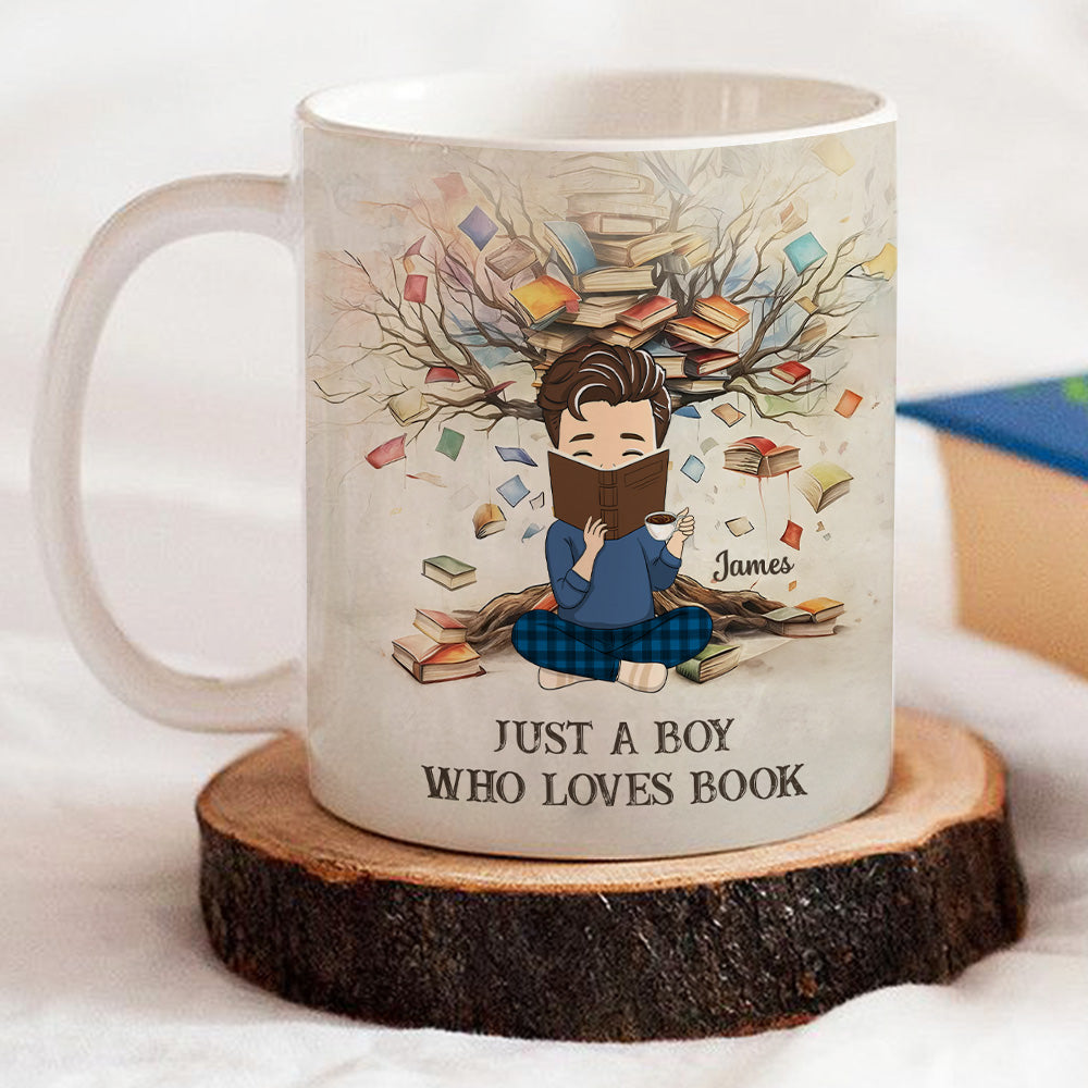 Just A Girl Who Loves Book - Personalized Custom Coffee Mug