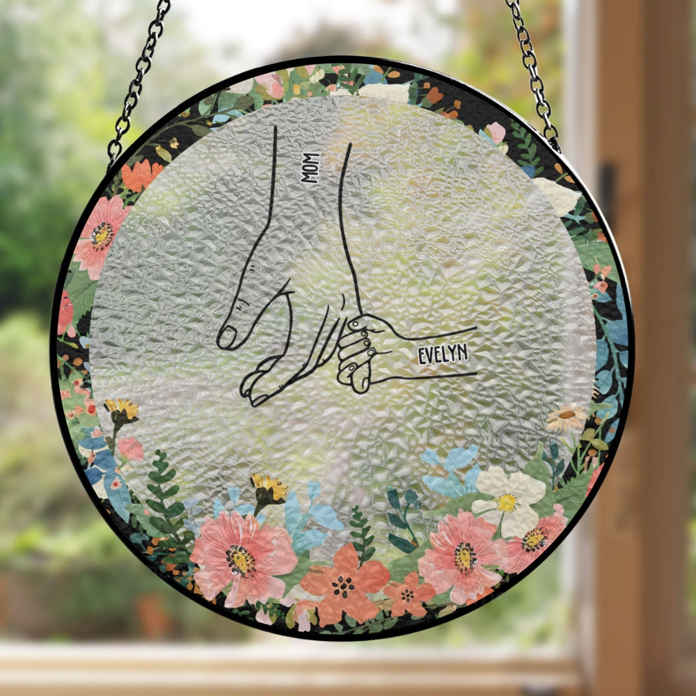 Hold My Hand Forever - Personalized Custom Window Hanging Suncatcher