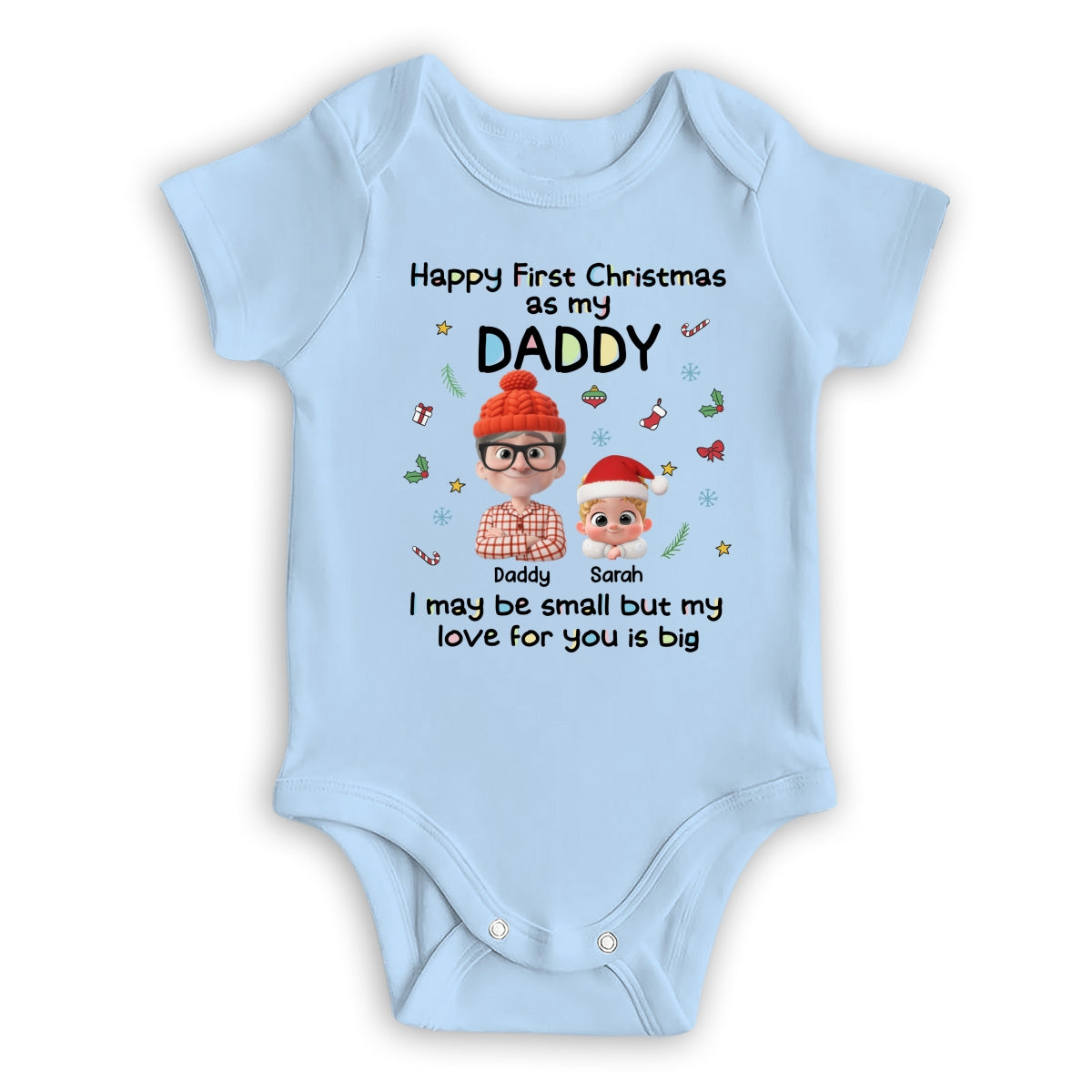 First Christmas With Baby - Personalized Custom Baby Onesie