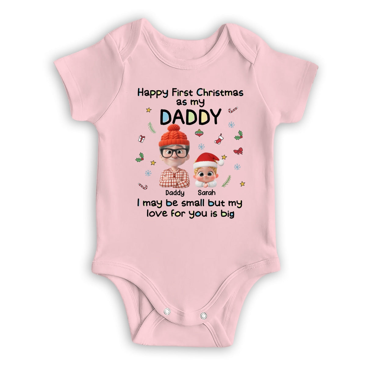 First Christmas With Baby - Personalized Custom Baby Onesie