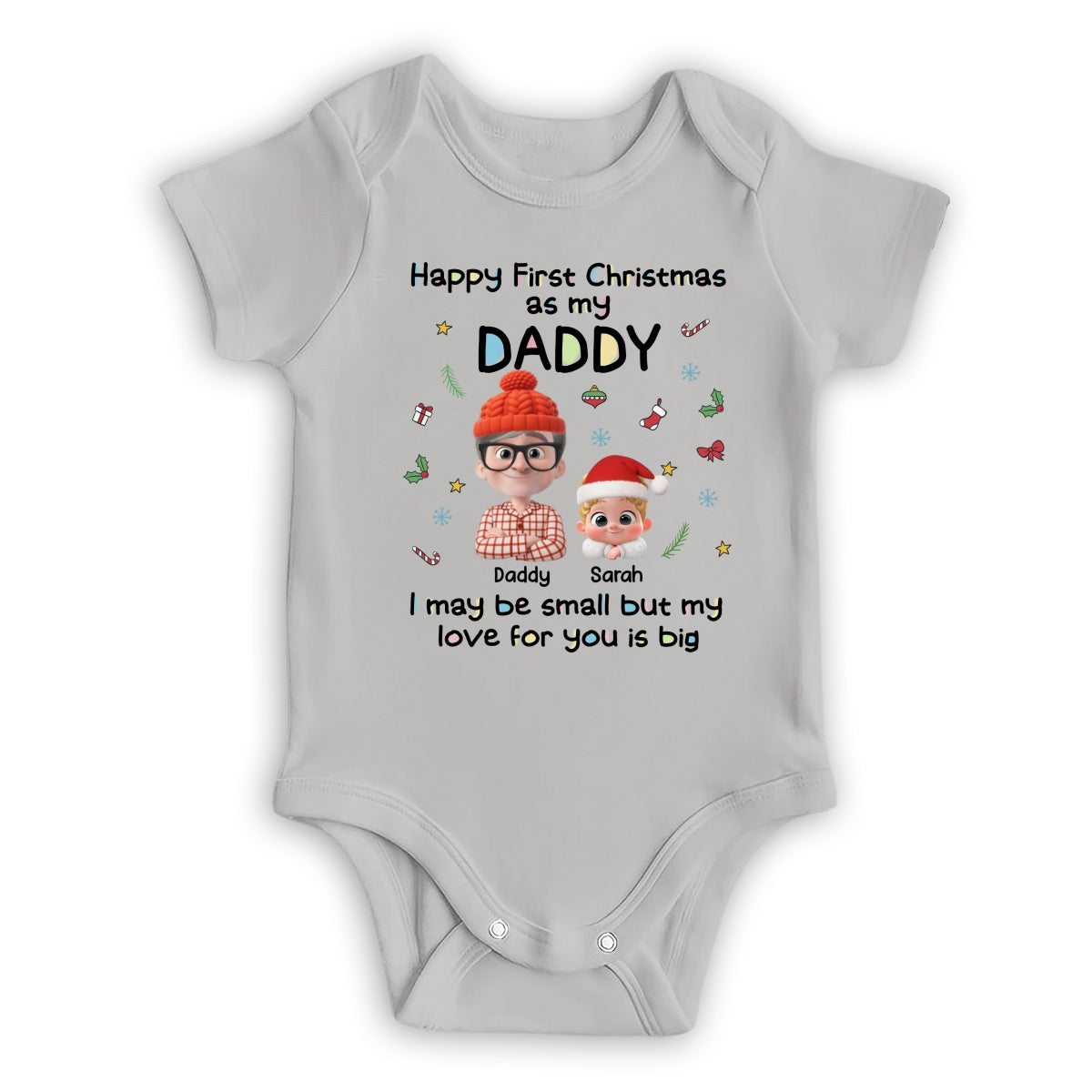 First Christmas With Baby - Personalized Custom Baby Onesie