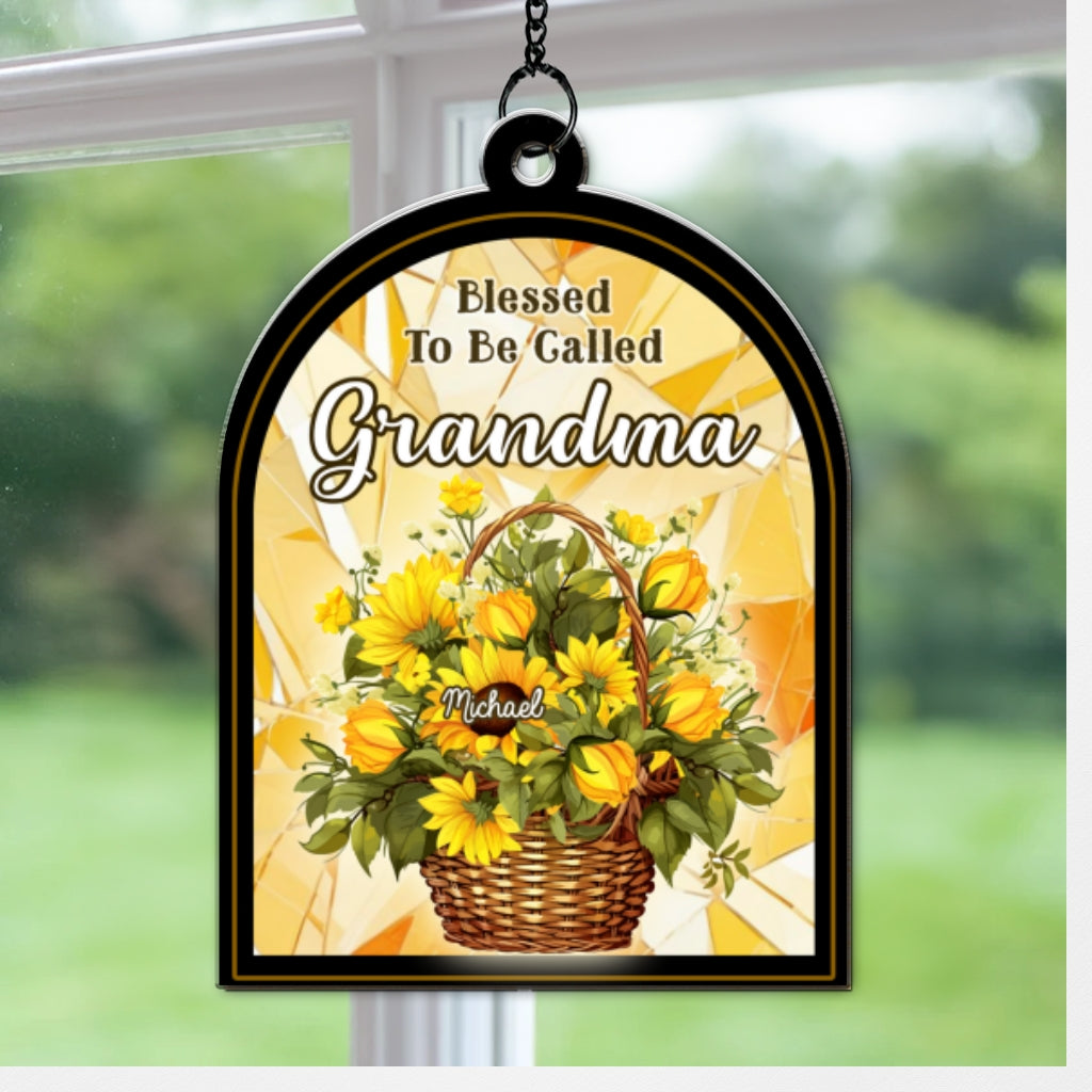 Blessed To Be Called Grandma - Personalized Custom Suncatcher