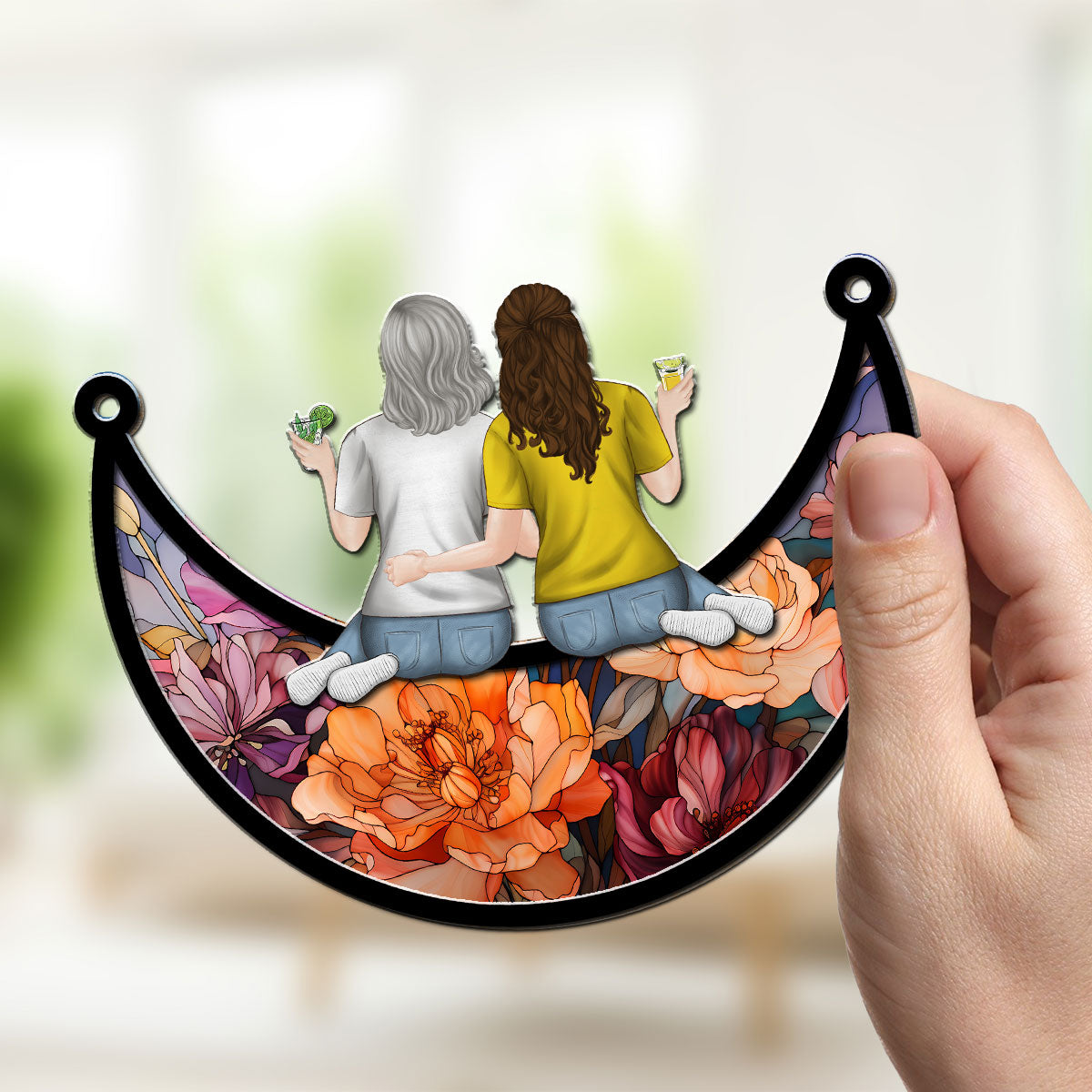 Motherhood Is The Greatest Thing - Personalized Custom Suncatcher