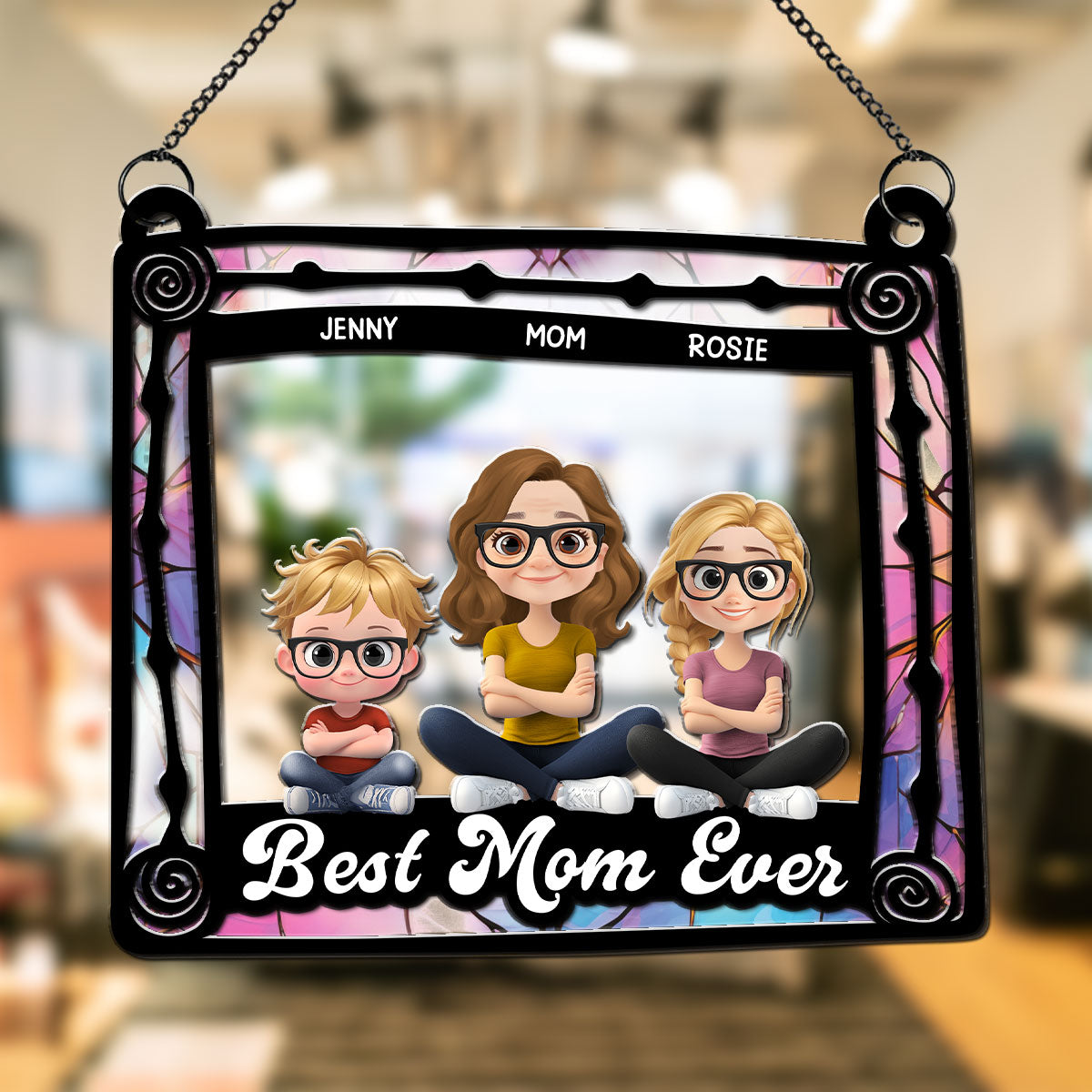 Best Gift For Best Mom - Personalized Custom Suncatcher