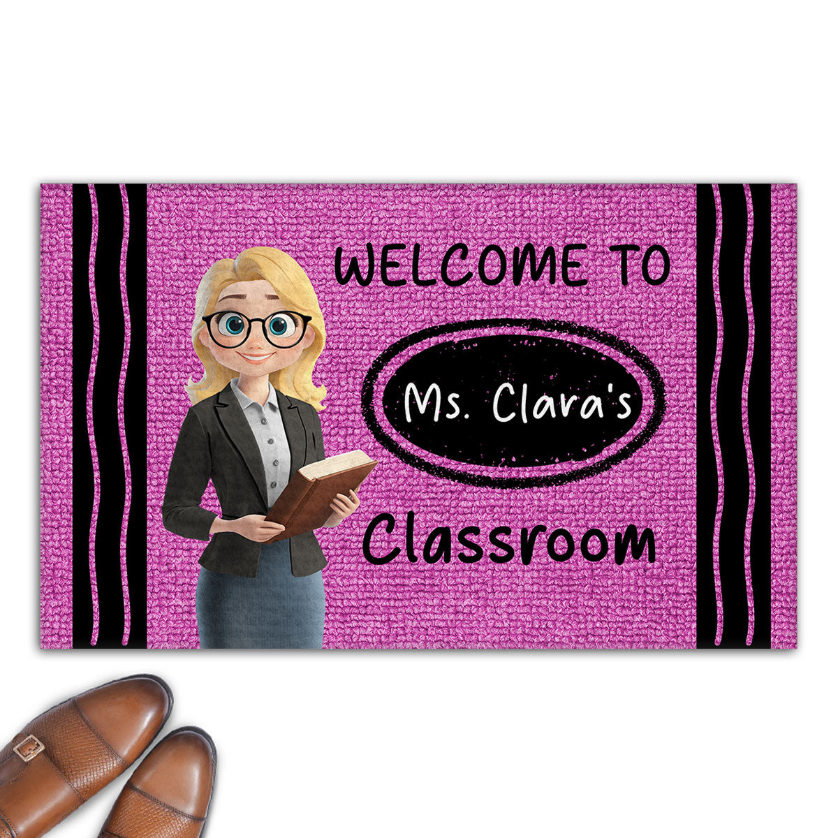 Welcome To Classroom - Personalized Custom Doormat