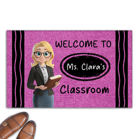 Welcome To Classroom - Personalized Custom Doormat