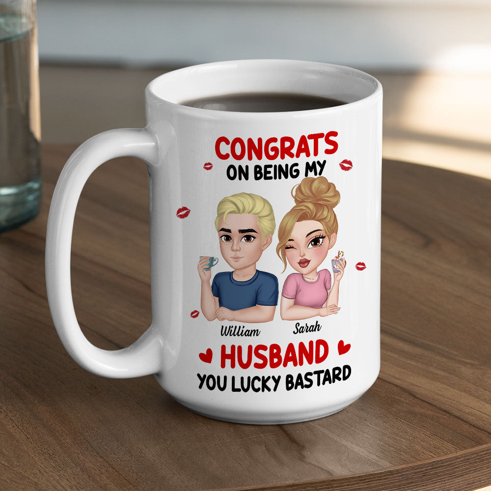 Congrats On Being My Husband - Personalized Custom Coffee Mug