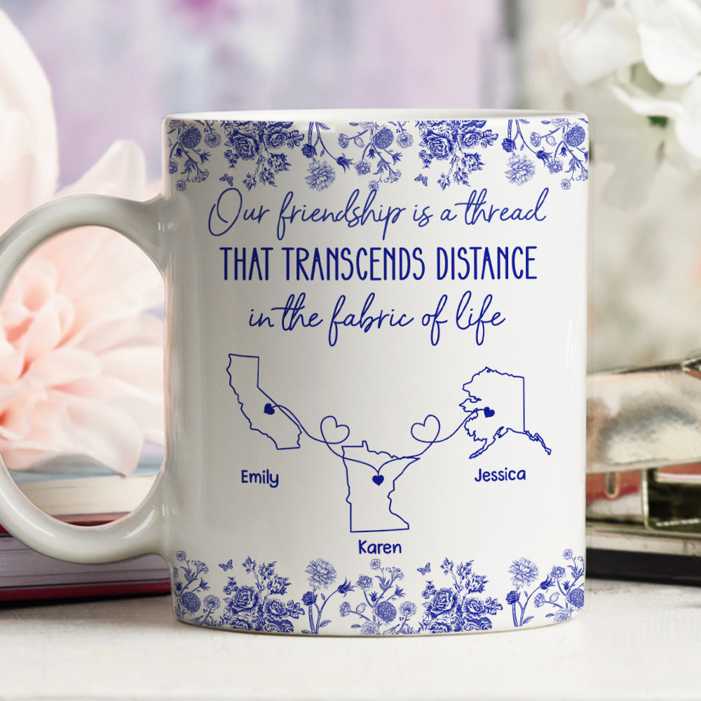 Connected By An Unseen Thread - Personalized Custom Coffee Mug