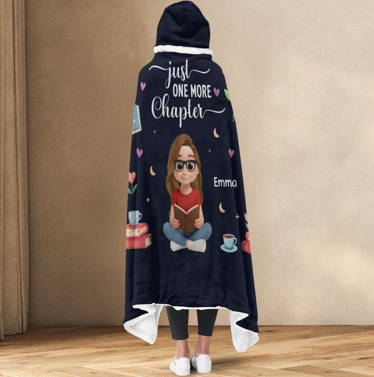 Just One More Chapter - Personalized Custom Hooded Blanket