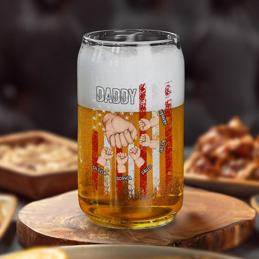Best Dad Ever Version 2 - Personalized Custom Beer Can Glass