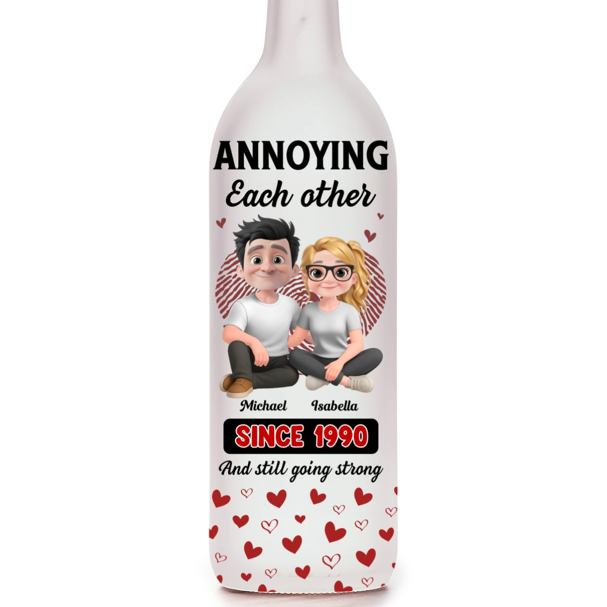 Annoying Each Other - Personalized Custom Bottle Lamp