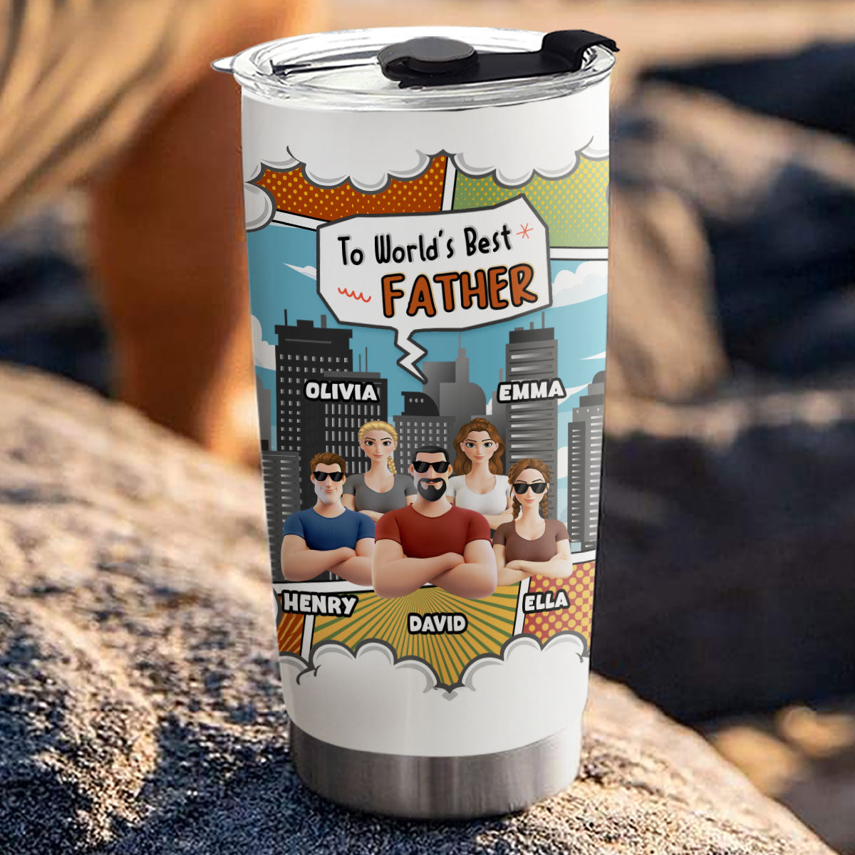 To Worlds Best Daddy - Personalized Custom Tumbler