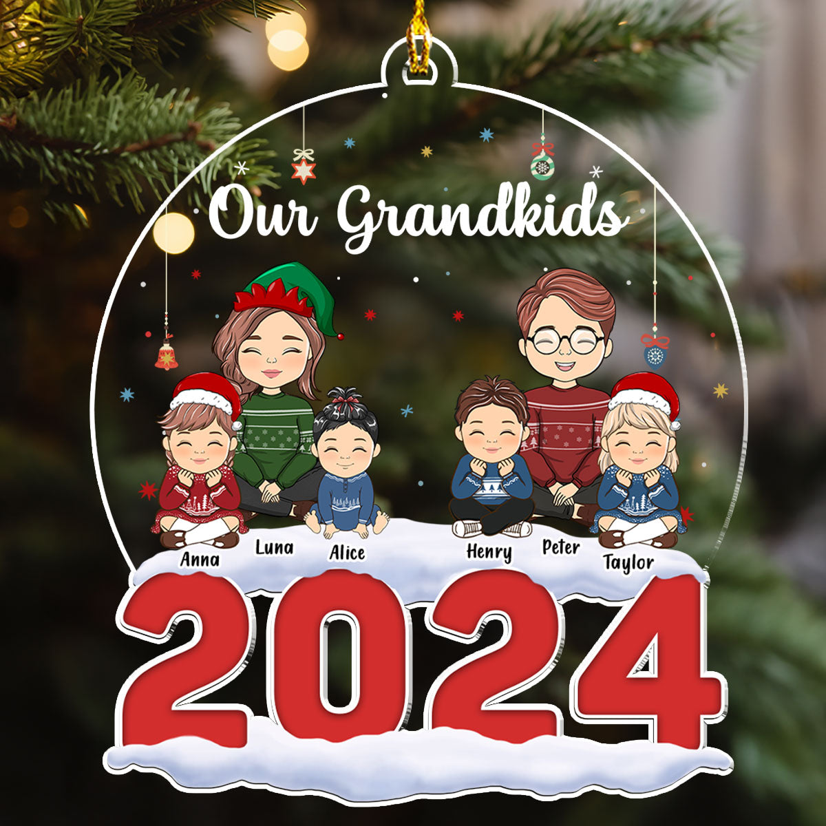 My Grandkids - Personalized Custom Acrylic Ornament