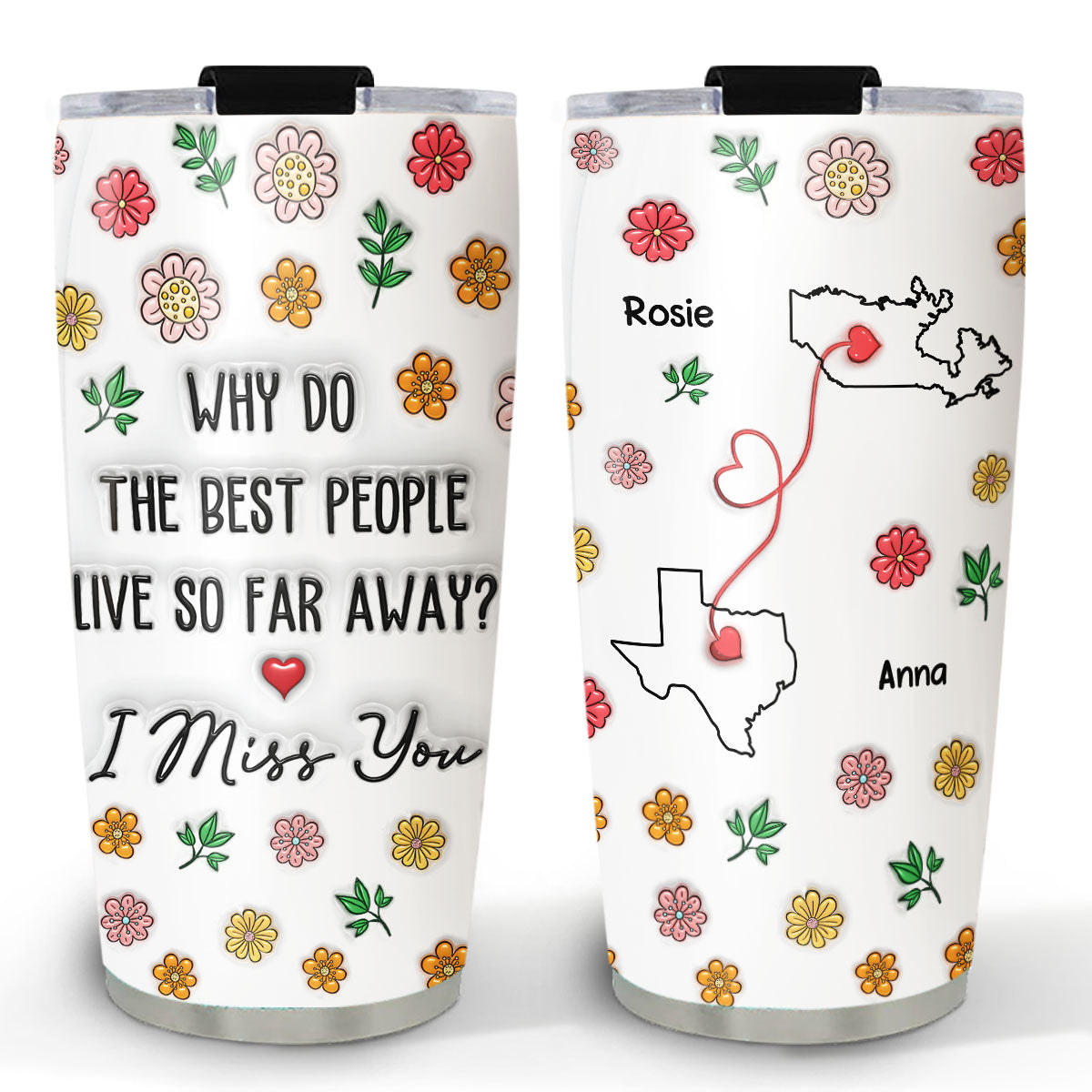 Best People Are Always Distant - Personalized Custom 3D Inflated Effect Tumbler