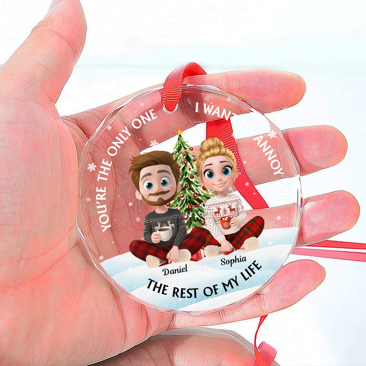 I Want To Annoy You - Personalized Custom Glass Ornament