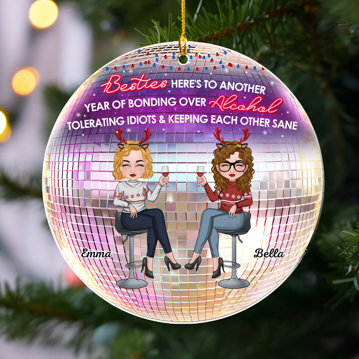 Keeping Each Other Sane - Personalized Custom Acrylic Ornament