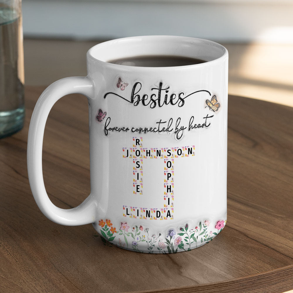 We Are Forever Connected at Heart - Personalized Custom 3D Inflated Effect Mug