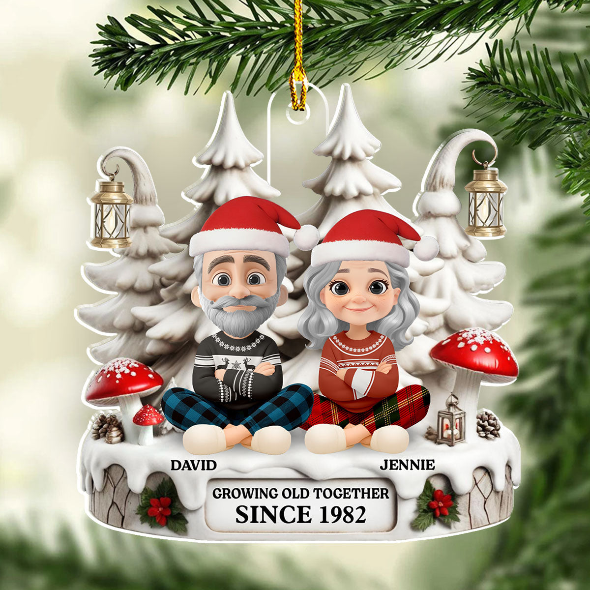 Growing Old With You - Personalized Custom Acrylic Ornament