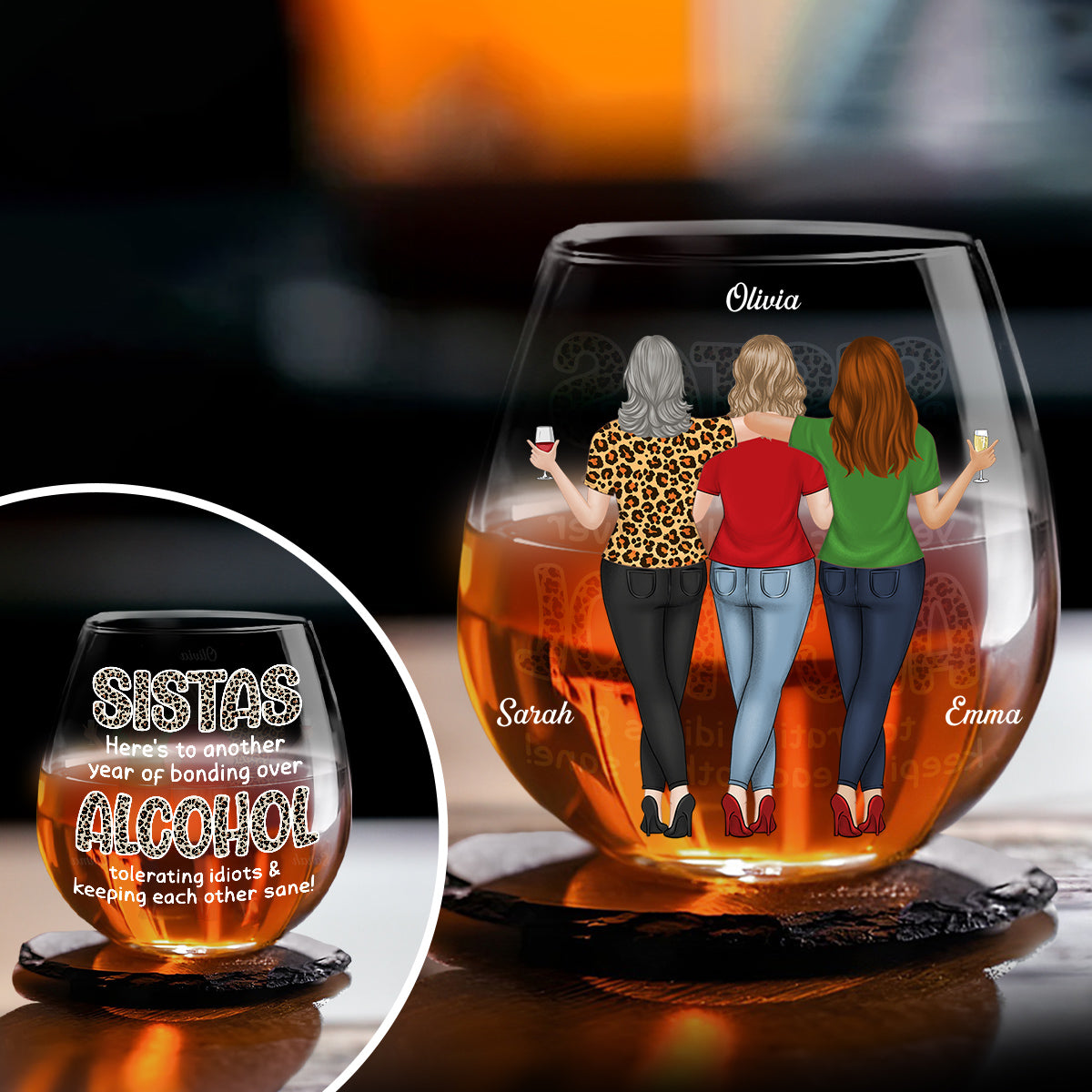 Alcohol Tolerating - Personalized Custom Wine Glass