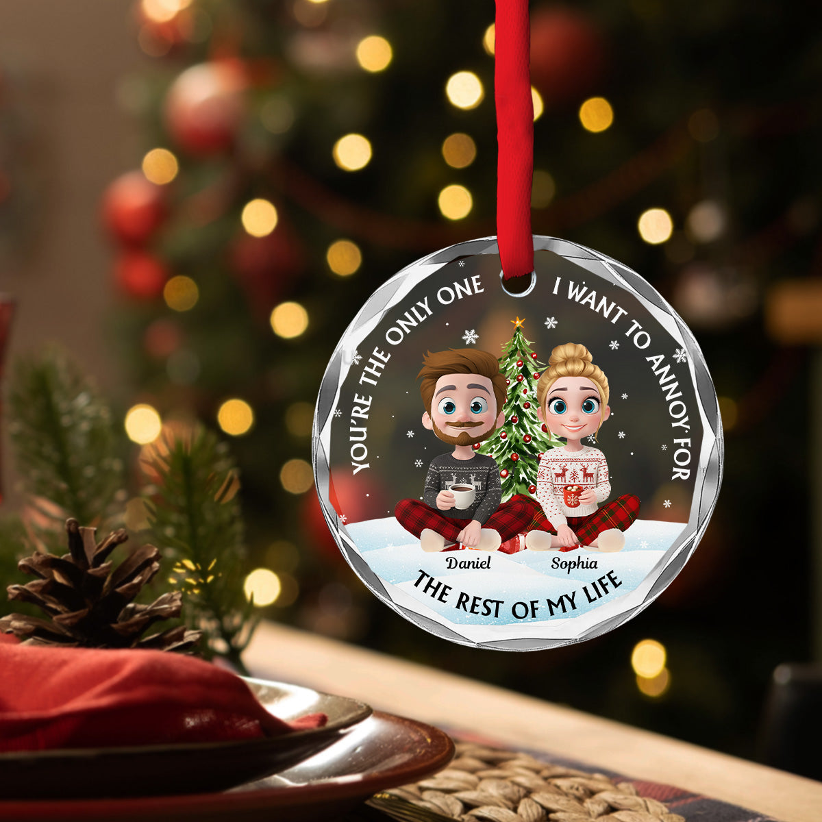 I Want To Annoy You - Personalized Custom Glass Ornament