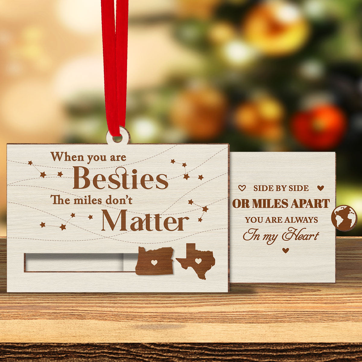 When You Are Family The Miles Do Not Matter - Personalized Custom Slide Ornament