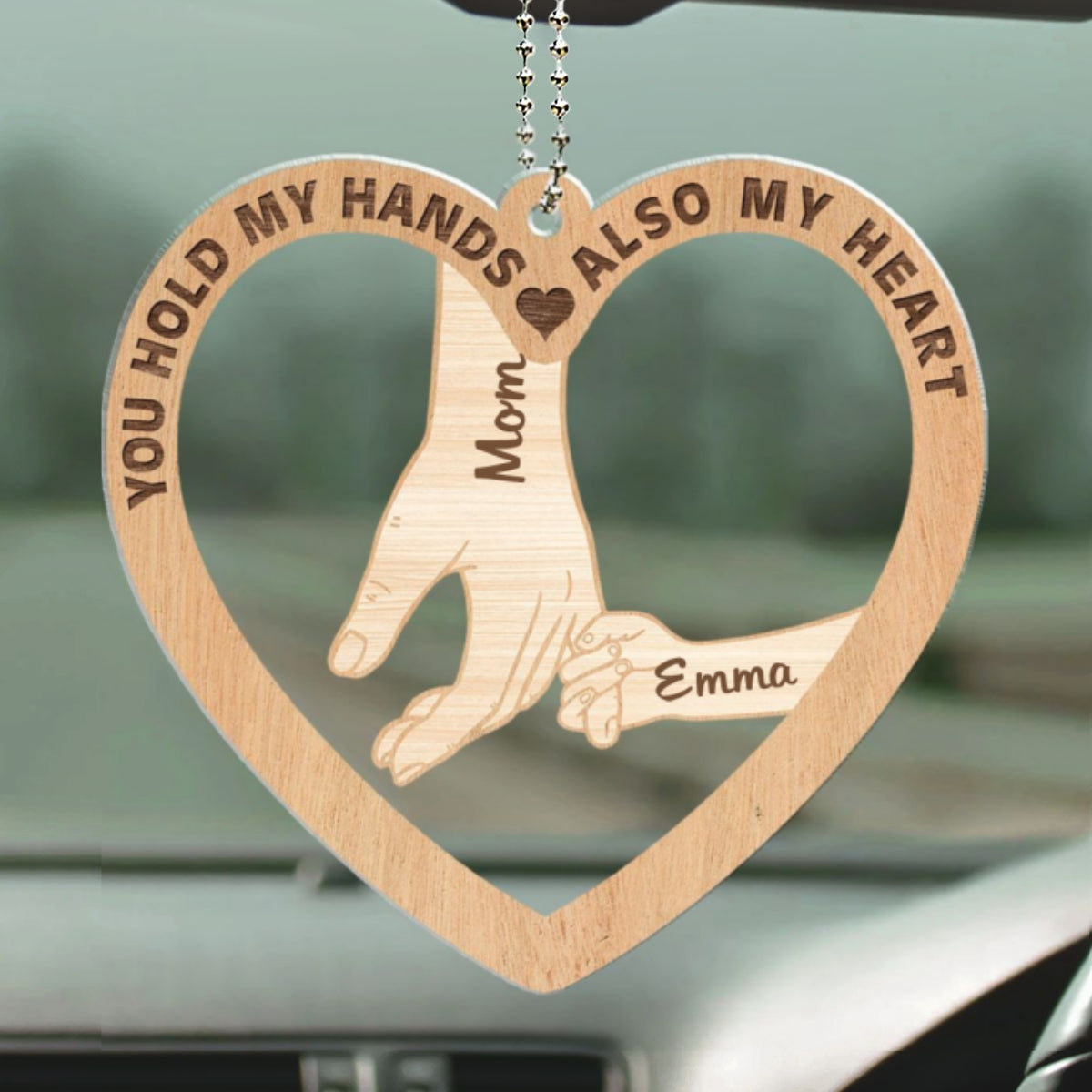 You Holds My Hands - Personalized Custom Car Ornament