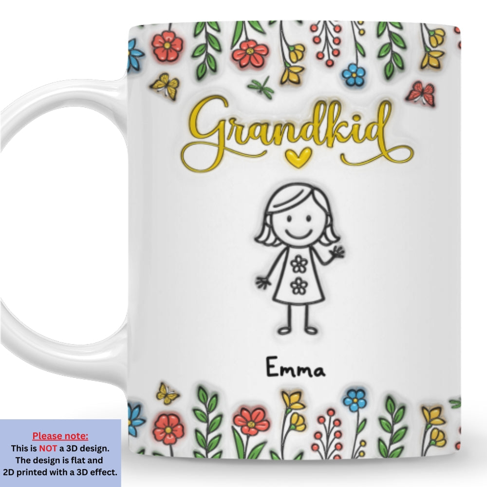 Grandkids Make Life Grand - Personalized Custom 3D Inflated Effect Mug