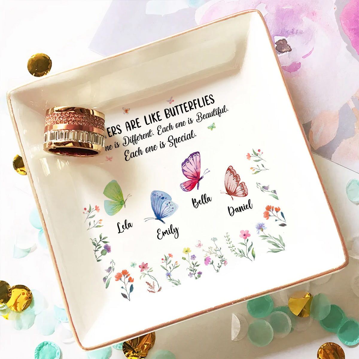 Sister Are The Gardeners Of Our Souls - Personalized Custom Jewelry Dish