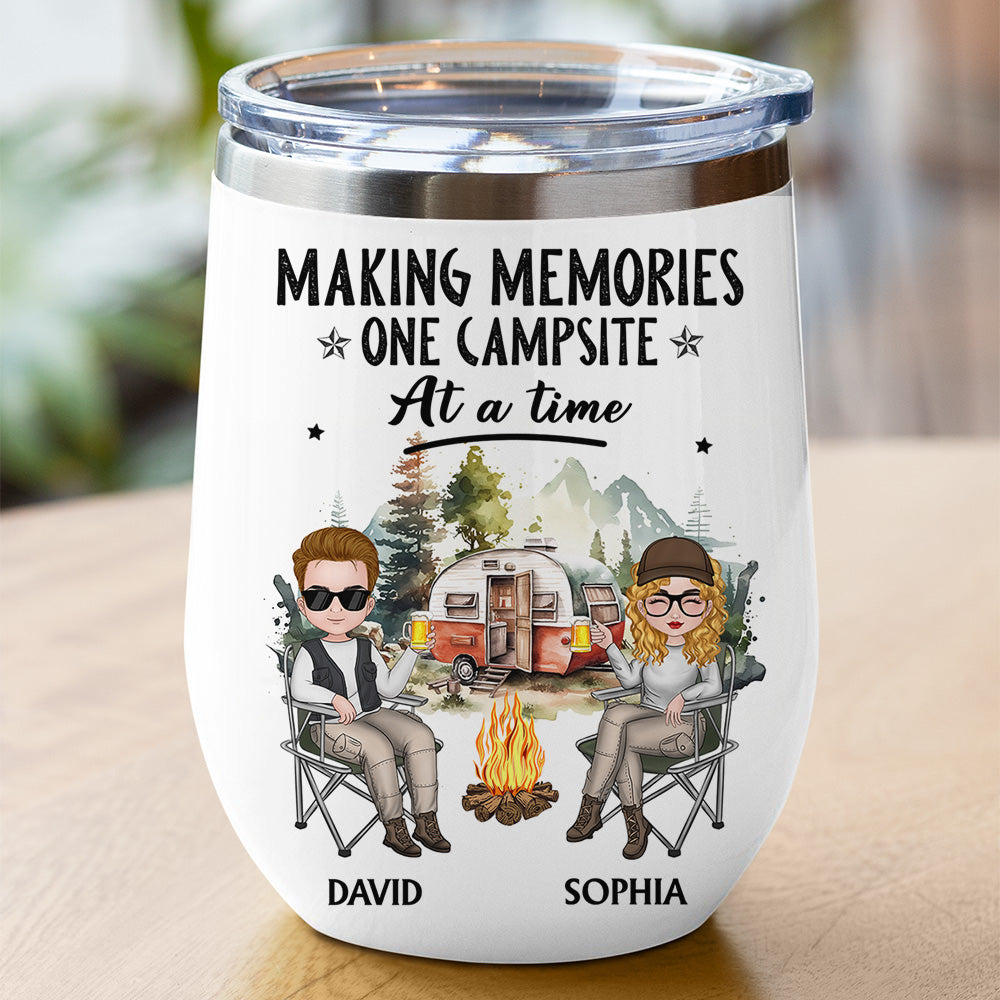 Making Camping Memories - Personalized Custom Wine Tumbler