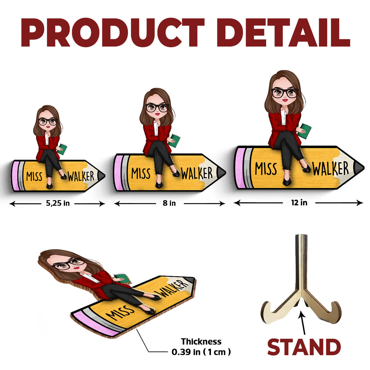 Teaching Is My Jam - Personalized Custom Wooden Plaque