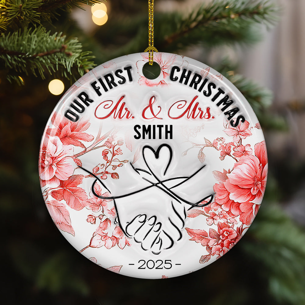 Always Close At Heart - Personalized Custom 3D Inflated Effect Ceramic Ornament