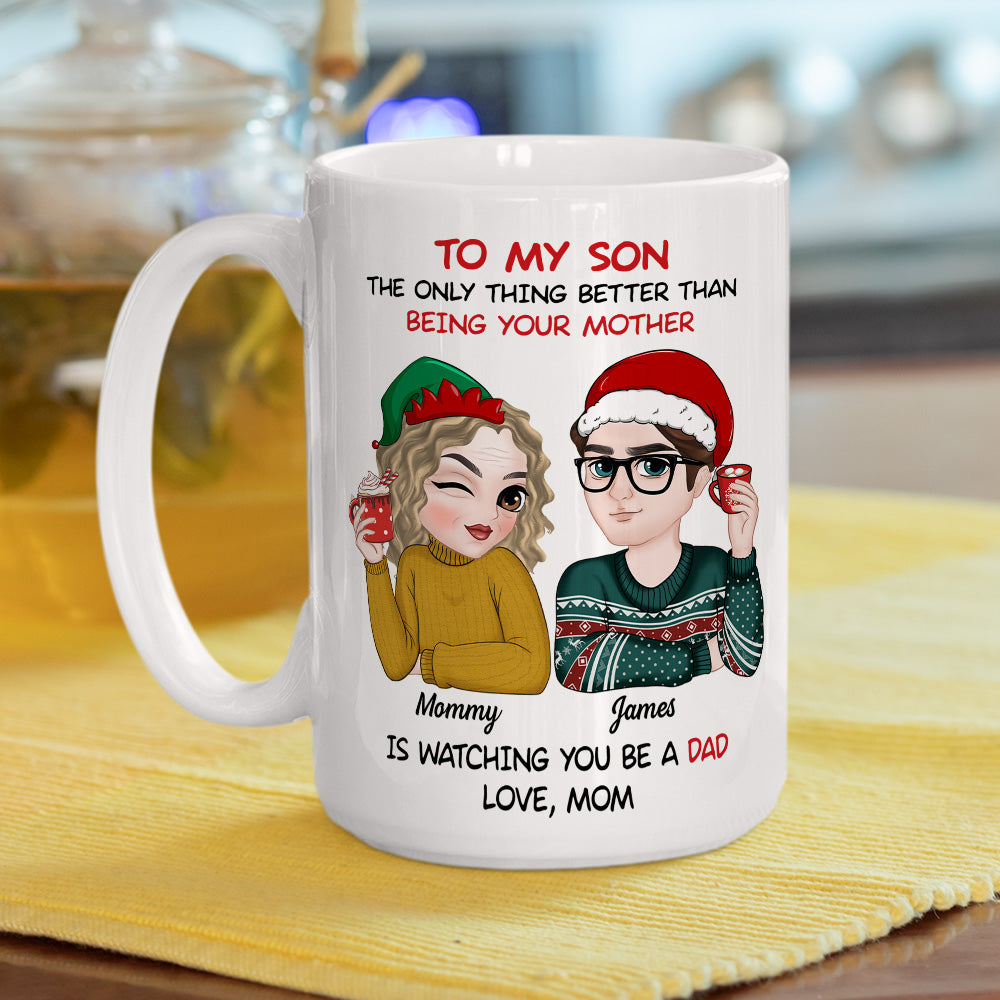 To My Son Merry Christmas - Personalized Custom Coffee Mug